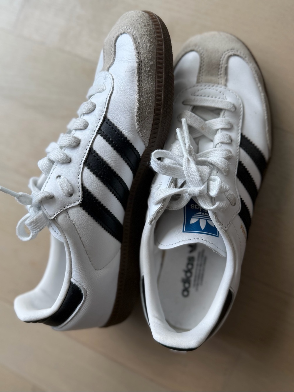 Adidas Samba OG Sneakers in White/Black - M5.5 / 7W